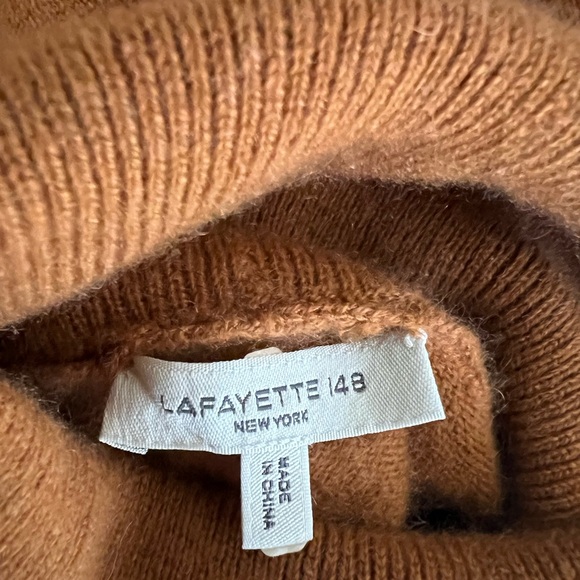 Lafayette 148 New York rust softest cashmere sweater 1X - Picture 5 of 6